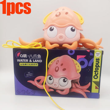 Octopus clockwork bath toy